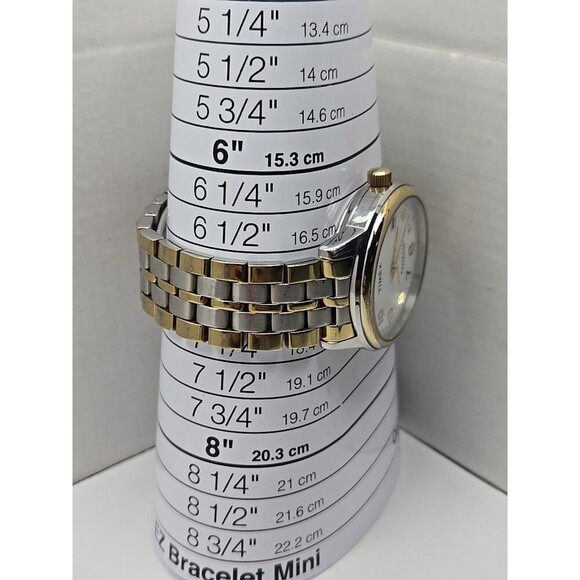 Mens Timex Perpetual Calendar Indiglo Two Tone Dress Quartz Date 50M New Battery - Picture 7 of 12